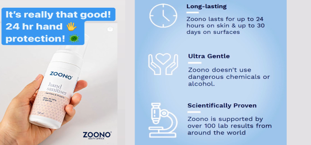 ZOONO hand sanitising products